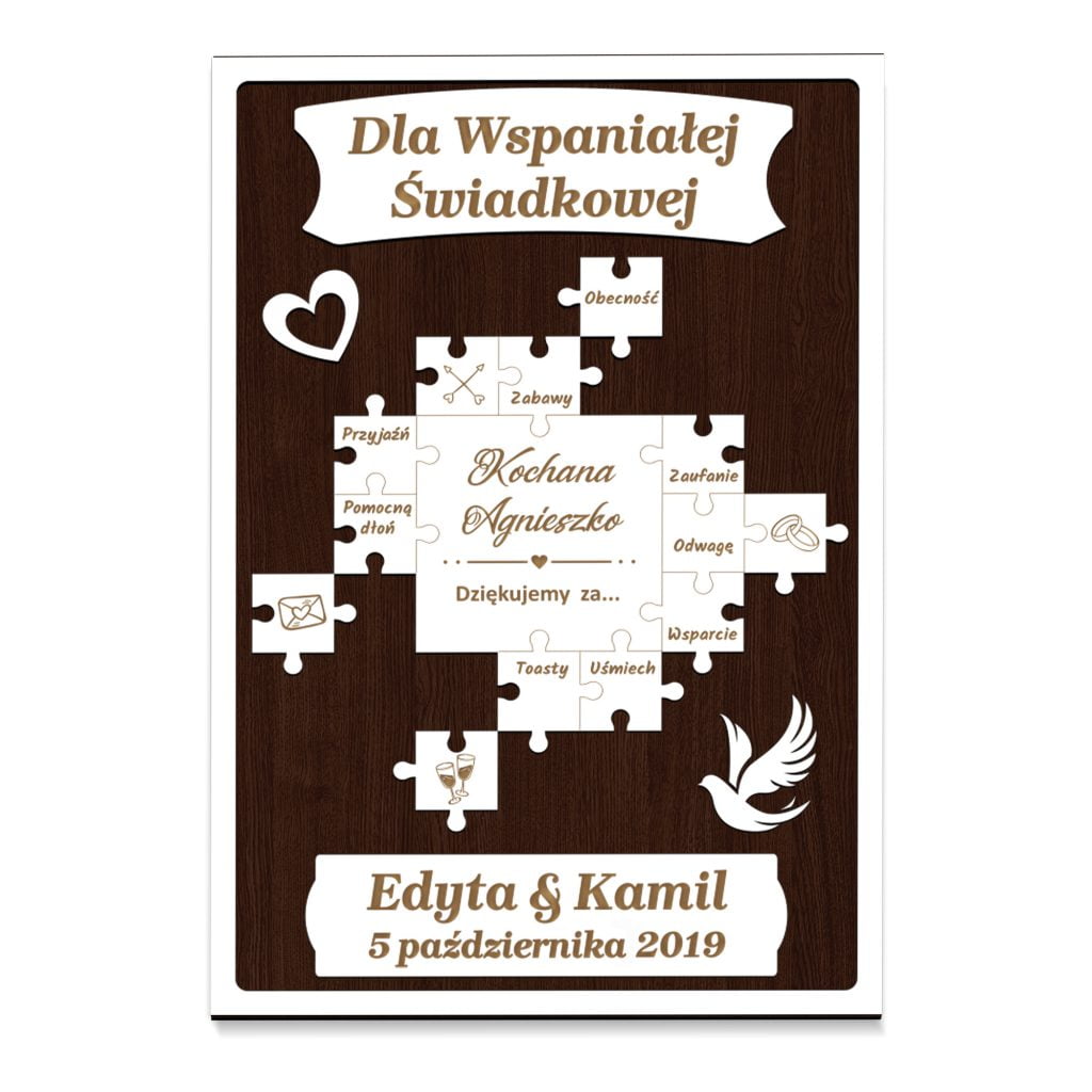 Podziękowanie dla świadkowej - wzór 2.1