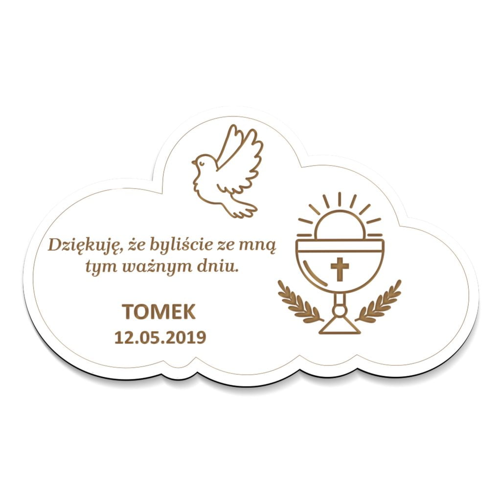 Magnes Podziękowanie dla gości Komunia Św MD02