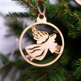 Naturalna Zawieszka Anioł Sklejka