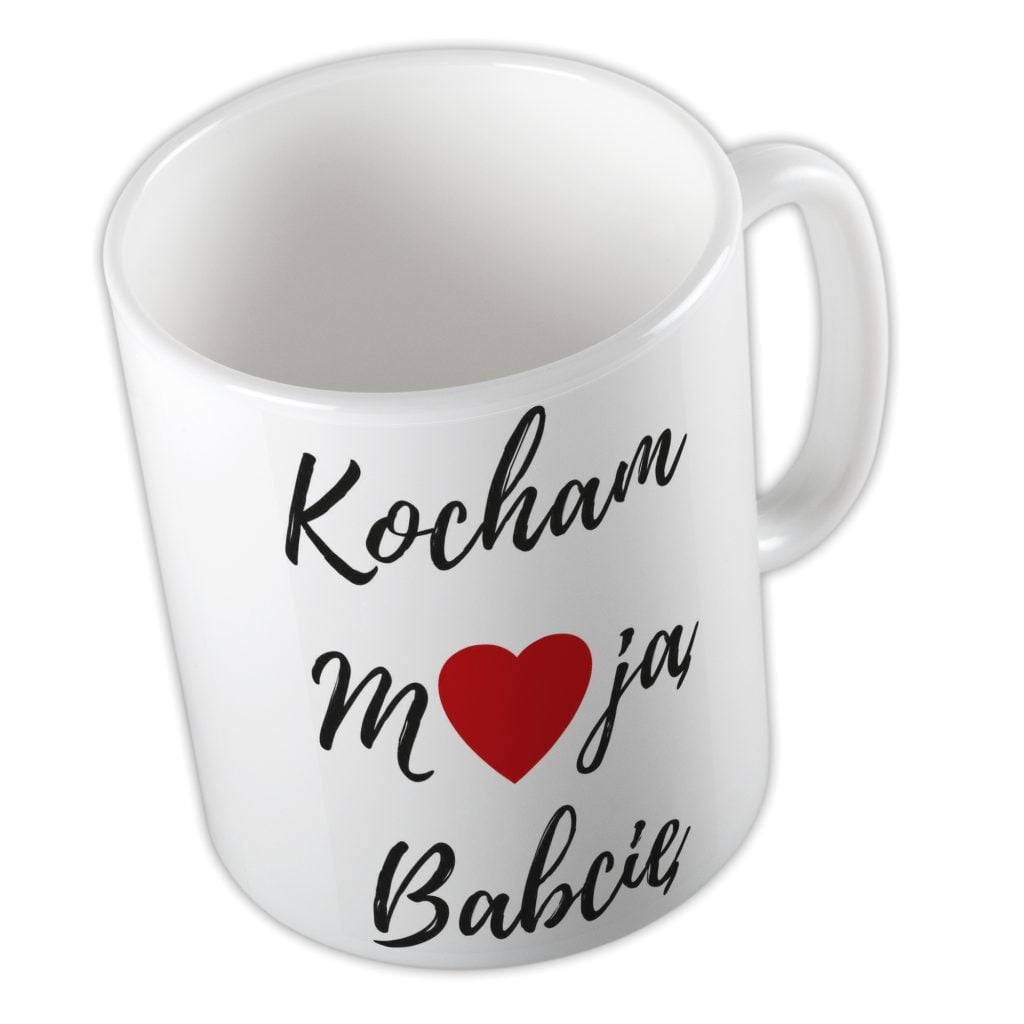 Kubek dla Babci Kocham Babcię Prezent. Kubek z nadrukiem Kocham Moją babcię.