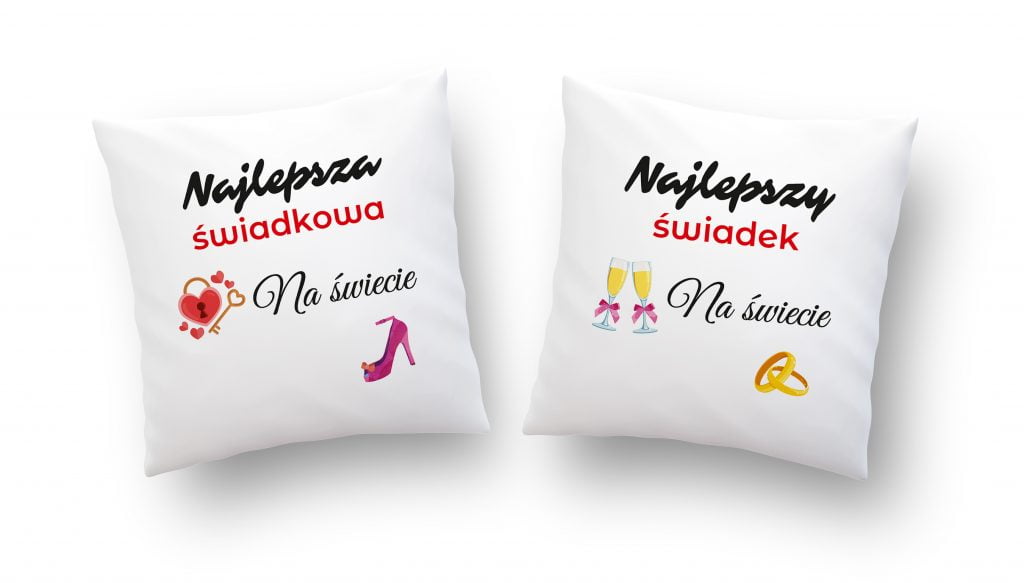 Podziękowanie dla świadków - poduszki zestaw