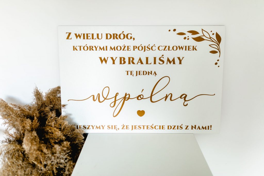 Tablica powitalna Dekoracja Ślub Wesele MD06