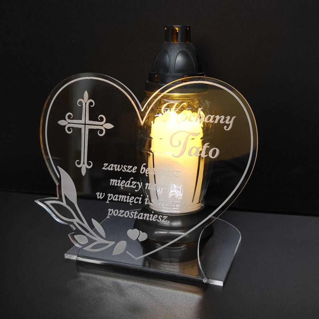 Podstawka statuetka na grób Serce dekoracja.