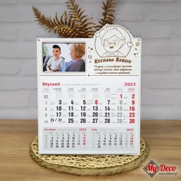 Kalendarz dla Babci i Dziadka z kalendarium biały MD187
