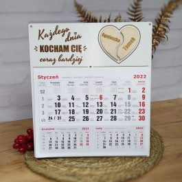 Kalendarz z kalendarium prezent Walentynki MD3
