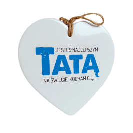 Zawieszka ceramiczna serce TATA MD02