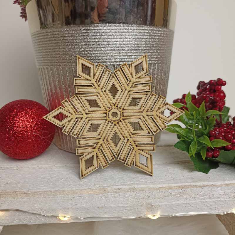Ażurowa Eko Gwiazdka Choinkowa Sklejka