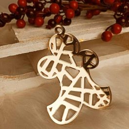 Ażurowa Ozdoba Choinkowa Bałwanek Złota