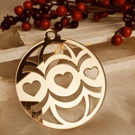 Ażurowa Świąteczna Zawieszka Glamour Złota