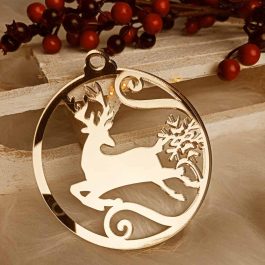 Błyszcząca Ozdoba Choinkowa Renifer Złota