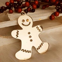 Błyszcząca Świąteczna Zawieszka Piernik Złota