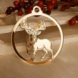 Bombka Lustrzana Renifer MD1495 złota