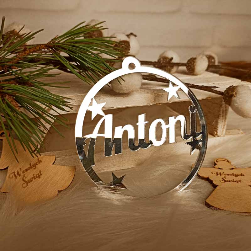 Bombka Świąteczna z Efektem Lustra złota