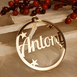 Bombka Świąteczna z Efektem Lustra złota