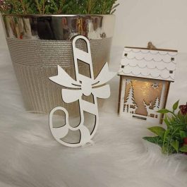 Dekoracja Choinkowa z Drewna Biała HDF