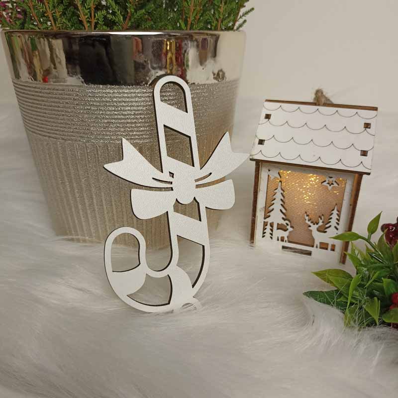 Dekoracja Choinkowa z Drewna Biała HDF