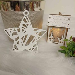 Eko Bombka Ażurowa Gwiazdka Biała HDF