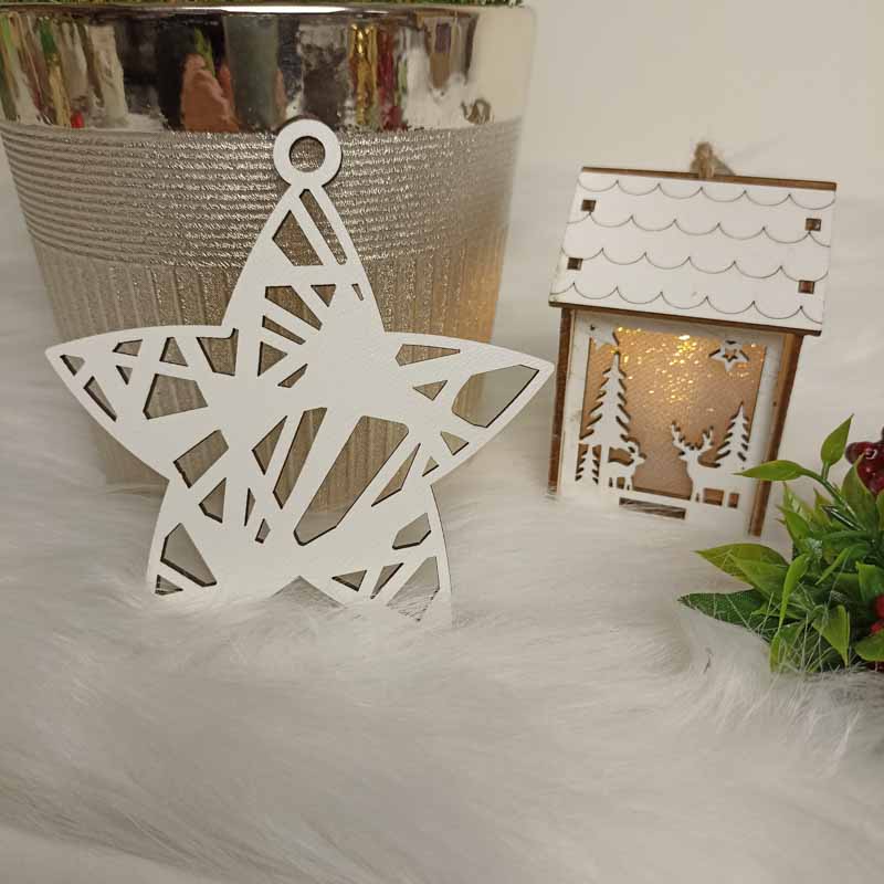 Eko Bombka Ażurowa Gwiazdka Biała HDF