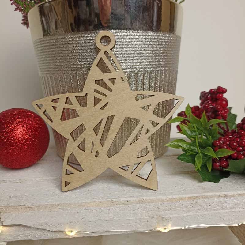 Eko Bombka Ażurowa Gwiazdka Sklejka