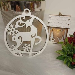 Eko Ozdoba Choinkowa Renifer Biała HDF