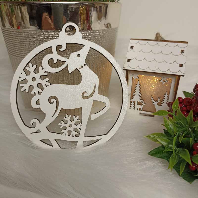 Eko Ozdoba Choinkowa Renifer Biała HDF