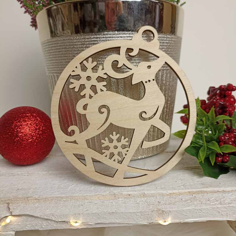 Eko Ozdoba Choinkowa Renifer Sklejka