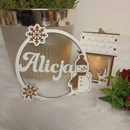 Eko Bombka Imienna Bałwanek Biały HDF