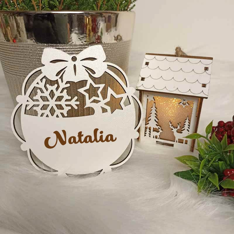 Eko Bombka Imienna Zima Biała HDF