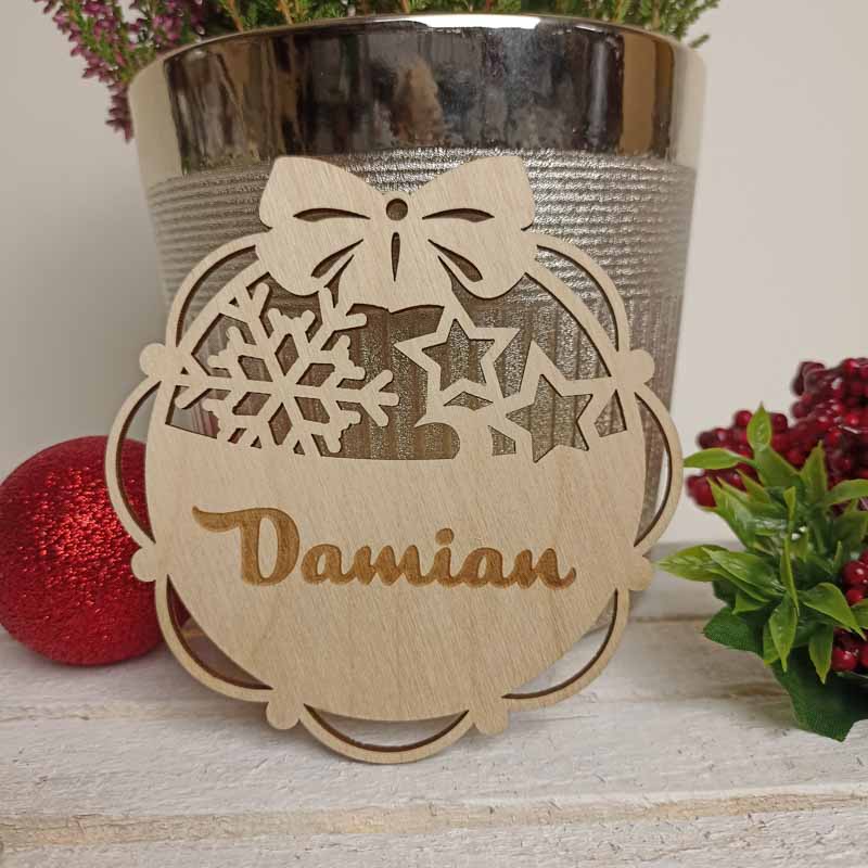 Eko Bombka Imienna Zima Sklejka