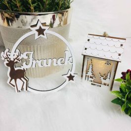 Eko Zawieszka Imienna Renifer Biała HDF