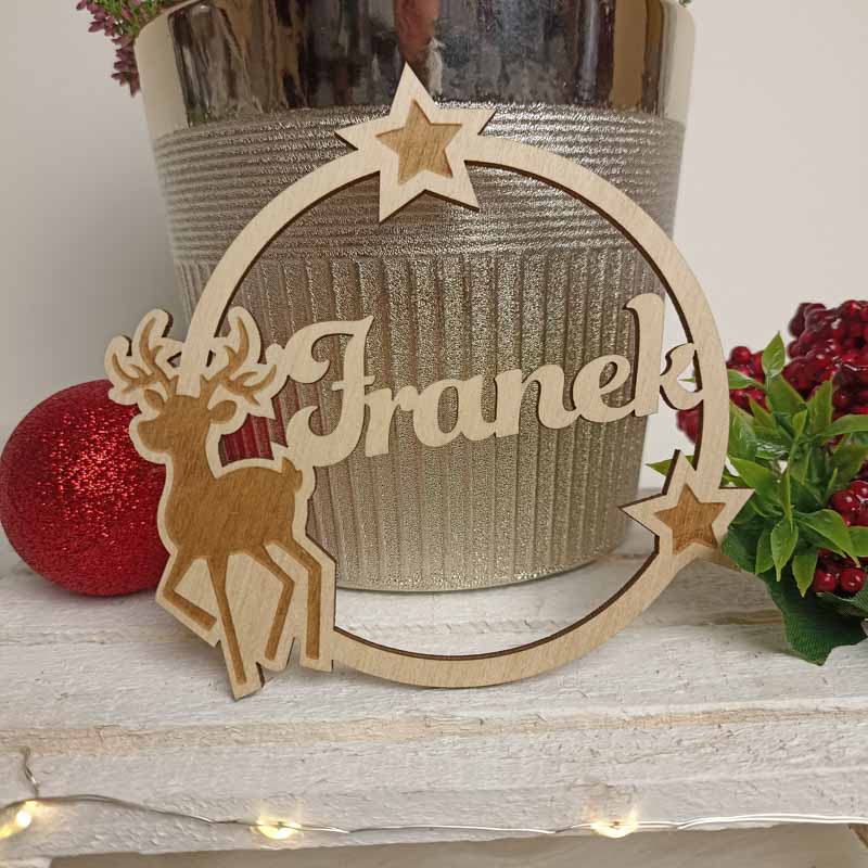 Eko Zawieszka Imienna Renifer Sklejka