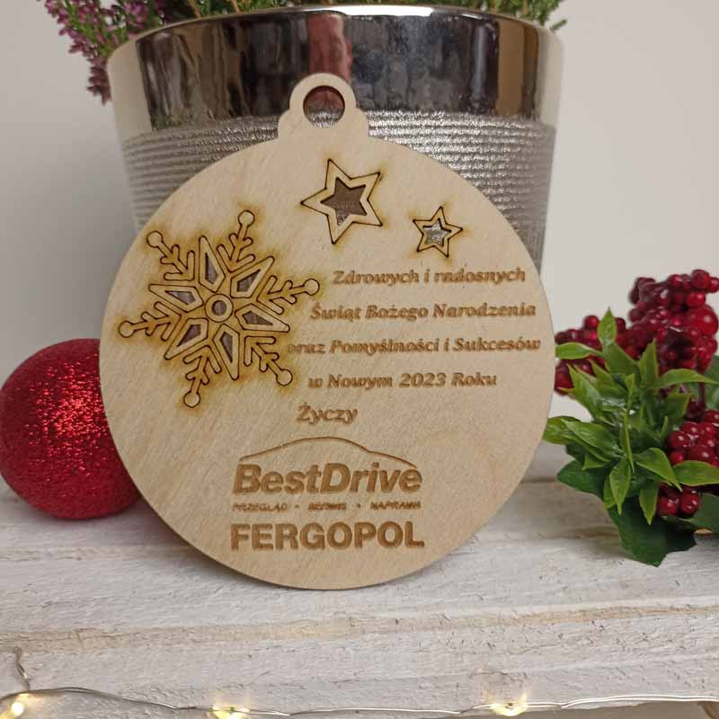 Firmowa Eko Bombka z Logo Sklejka