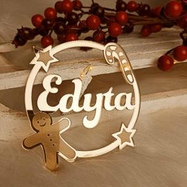 Świąteczna Zawieszka Imienna Piernik złota