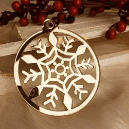 Luksusowa Zawieszka Płatek Śniegu Złota