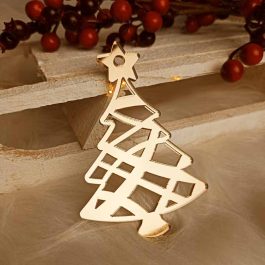 Lustrzana Zawieszka Choinka Złota