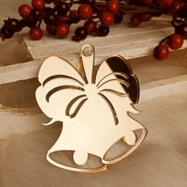 Lustrzana Zawieszka Dzwonki Świąteczne Złota