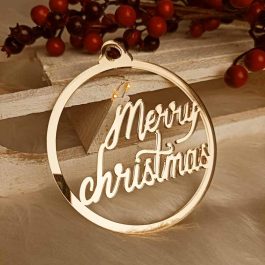 Lustrzana Zawieszka Merry Christmas Złota