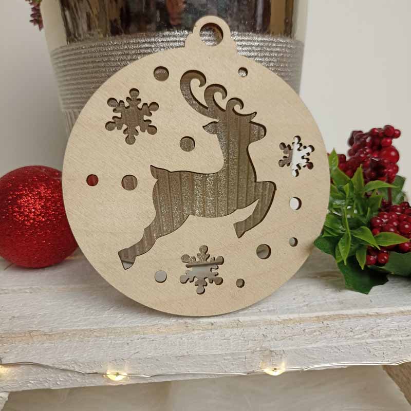 Naturalna Zawieszka Motyw Zimy Sklejka