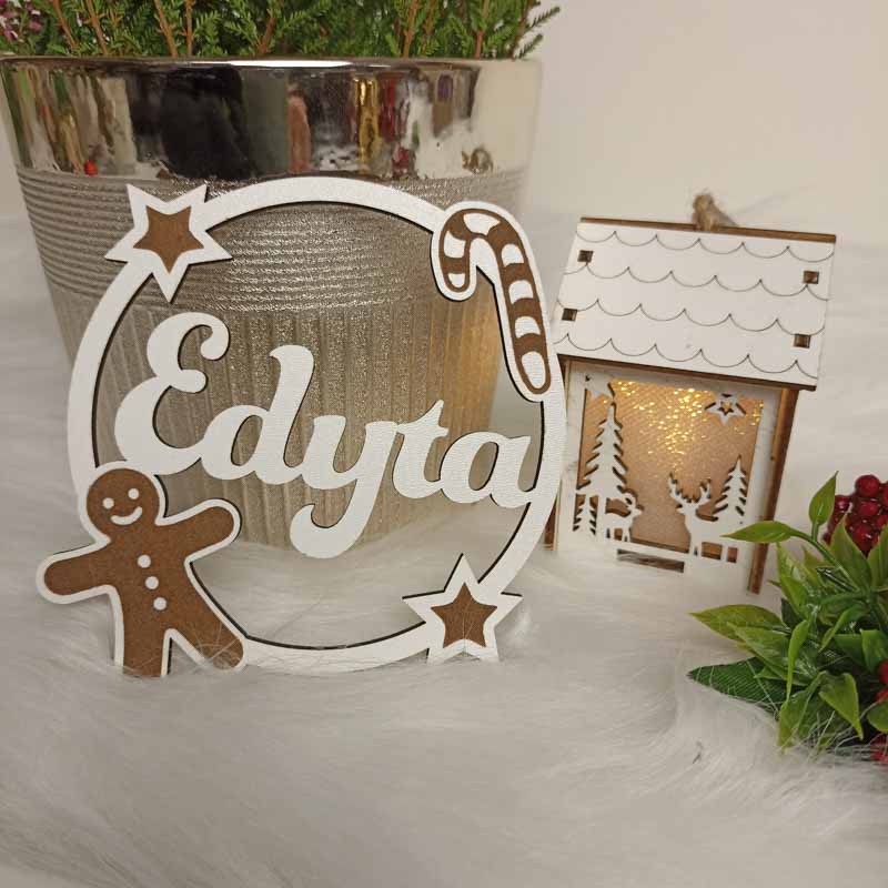 Personalizowana Eko Ozdoba Choinkowa HDF