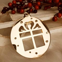 Połyskująca Bombka Prezent Złota