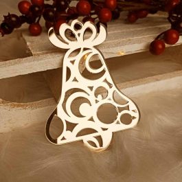 Stylowa Bombka Ażurowy Dzwonek Złota