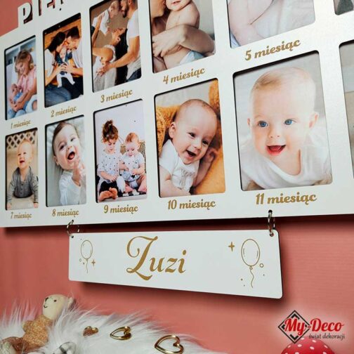 Ramka na 12 zdjęć z pierwszego roku dziecka