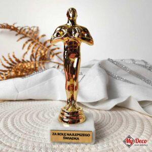 Podziękowanie dla świadka Statuetka oskar z grawerem