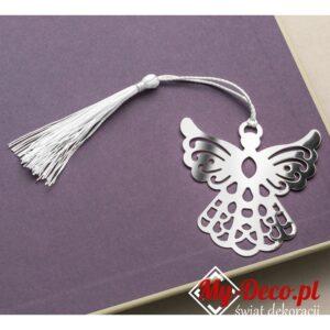 Zakładka do książki Anioł Prezent. Zakładka do książki o kształcie Anioła z metalu.