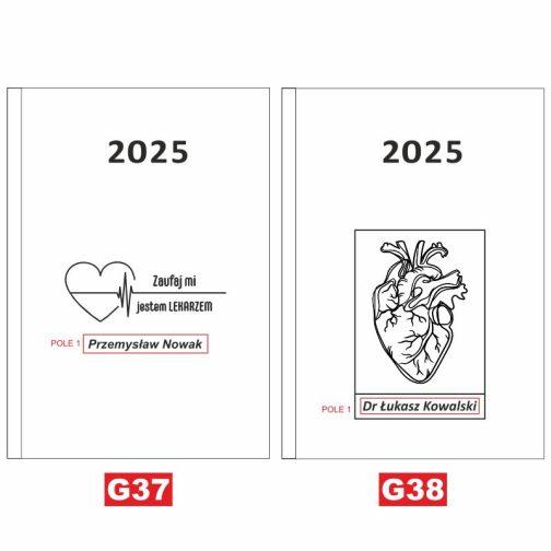 Kalendarz z grawerem - dostępne wzory do wyboru