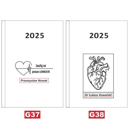 Wzór możliwych grawerów na kalendarzach