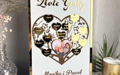 Eleganckie Drzewo Rodowe na Złotą Rocznicę