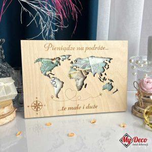 Ramka na Pieniądze Prezent Życzenia Urodziny Sklejka. Ramka na pieniądze z grawerem.