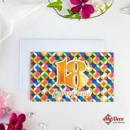 Zaproszenia na 18 Urodziny do wypisania Kolorowe