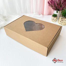 Pudełko ozdobne z okienkiem Serce na Prezent